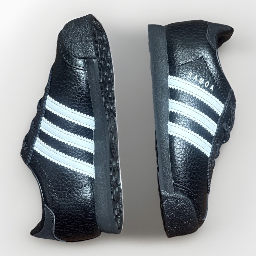 Size 9K Kids Boys Girls Adidas Samoa I Shoes Black And White Youth Unisex New - Picture 6 of 9